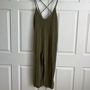 Free People Wide Leg Crop Strappy Jumpsuit Size S